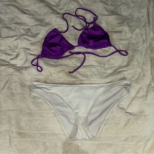 Venus Purple and white bikini set
